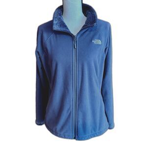 The North Face Gray Fleece Soft Lined Jacket Women's Size Large Pockets Outdoor